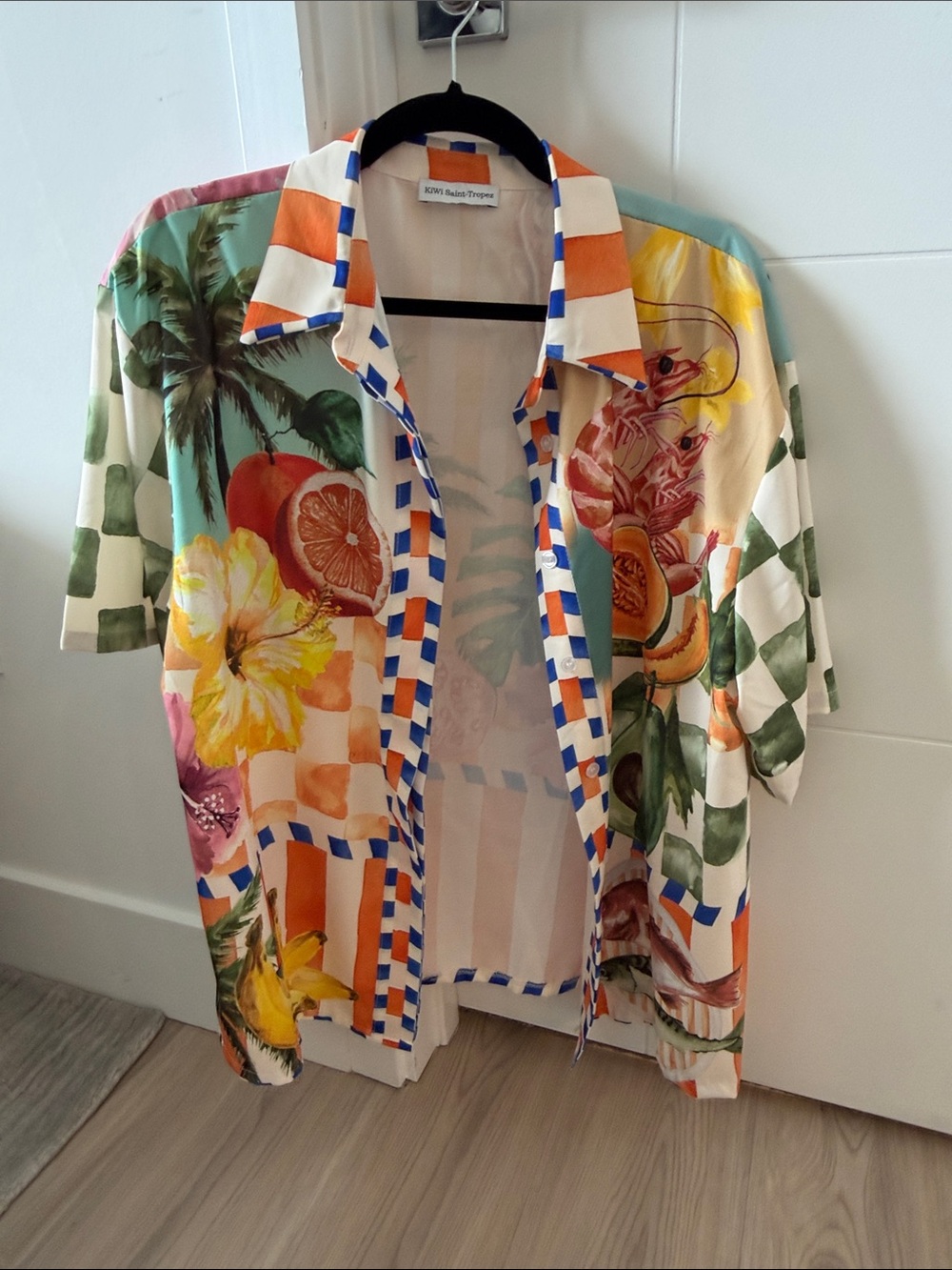 Floral Short-Sleeve Camp Shirt in Multicolor